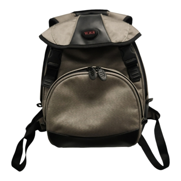 Tumi T2 Ballistic Black Gray Multi Compartment Travel Backpack Waist Carry Bag ; - Picture 7 of 15